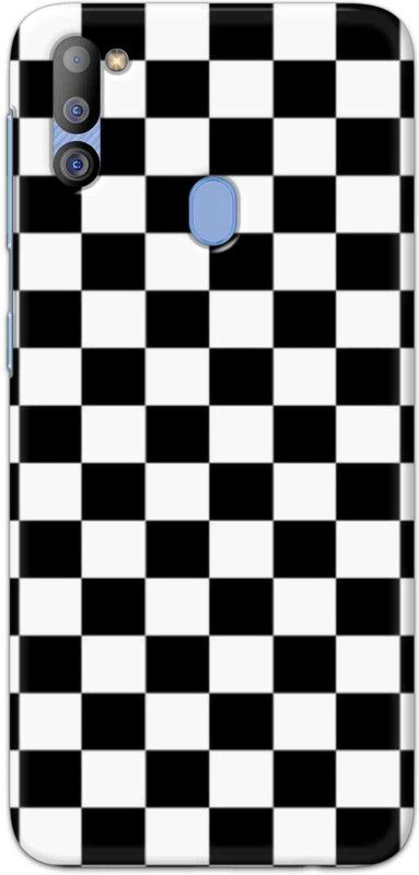 NDCOM Back Cover for Samsung Galaxy M21 2021 Black And White Color Blocks Printed  (Multicolor, Hard Case, Pack of: 1)