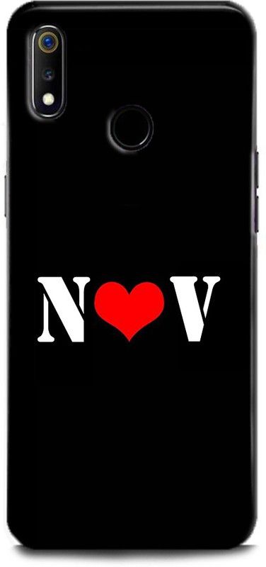 Afterglow Back Cover for Realme 3i N V, N LOVES V, NAME, LETTER, ALPHABET, NV LOVE, HART  (Multicolor, Shock Proof, Pack of: 1)