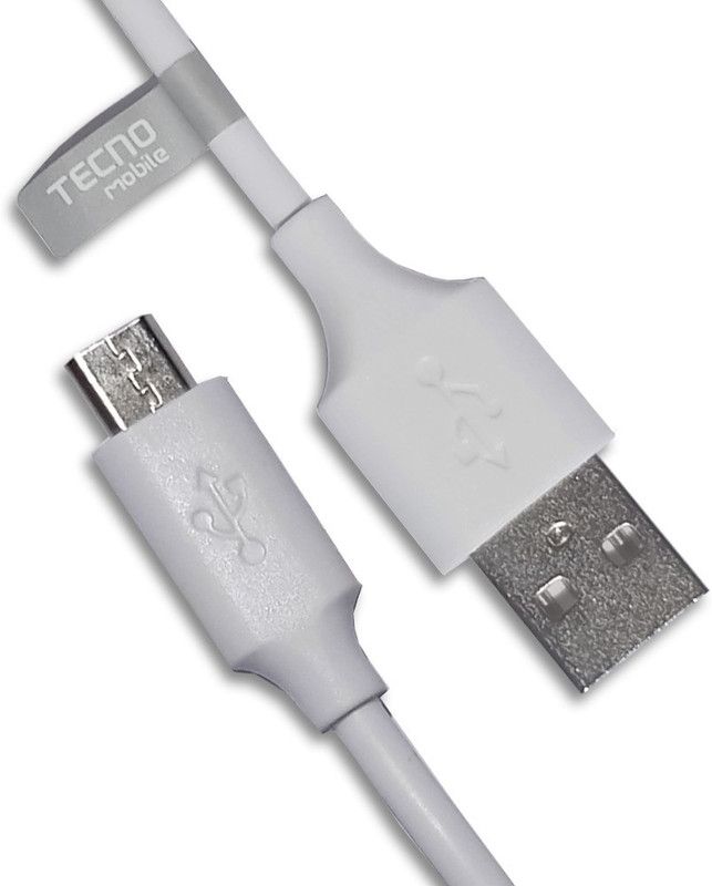 Tecno Micro USB Cable 1 m USB cable 5020X 2A Whie filmlabel  (Compatible with Smartphone with Micro USB Port, White, One Cable)