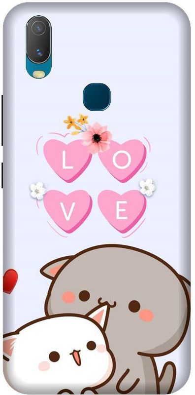 URCHIN Back Cover for Vivo Y17 Cats, cute Cat, Love Cats, Love, Sweet, Cat  (Multicolor, Shock Proof, Pack of: 1)