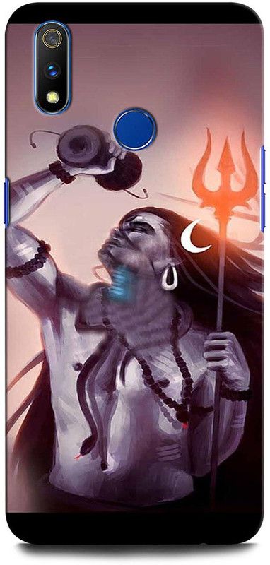INTELLIZE Back Cover for Realme 3 RMX1825 SHIVJI, LORD SHIVA, MAHADEV, BHOLENATH, NEELKHANT  (Multicolor, Hard Case, Pack of: 1)