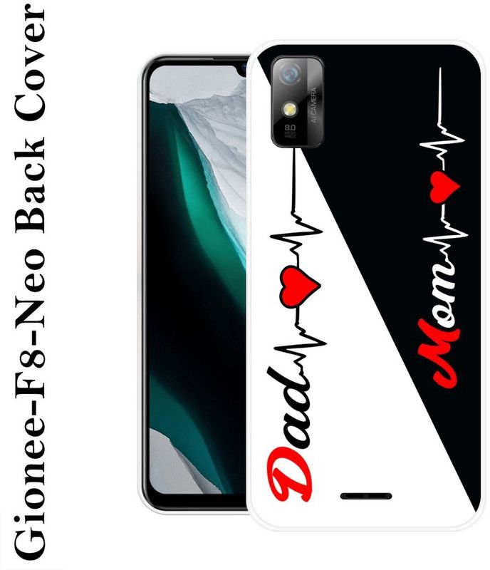 KLC Back Cover for Gionee F8 Neo  (Black, White, Silicon)