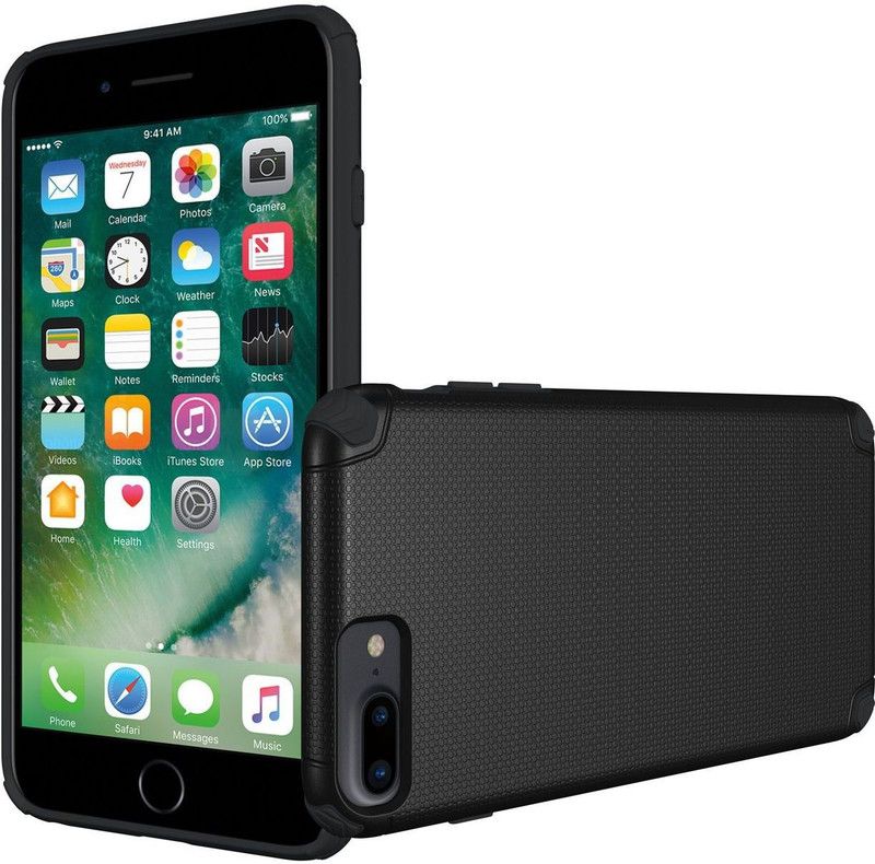 Cubix Front & Back Case for Apple iPhone 6 Plus / iPhone 6s Plus / iPhone 7 Plus / iPhone 8 Plus (5.5 Inch)  (Black, Grip Case, Pack of: 1)