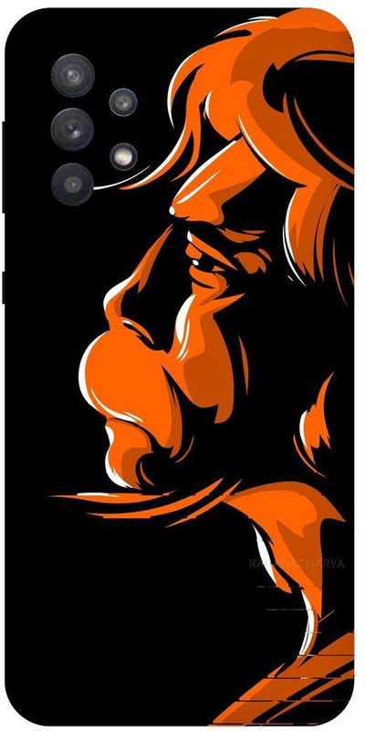 PICHKU Back Cover for SAMSUNG GALAXY A32-HANUMAN,JI,MARUTI,BAJRANG,BALI,BALAJI,JAI SHREE RAM,BHAGWA,HINDU  (Orange, Hard Case, Pack of: 1)