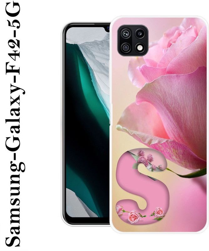 REDFLY Back Cover for Samsung Galaxy F42 5G  (Pink, Beige, Grip Case, Silicon)