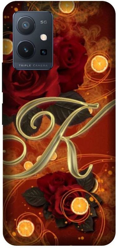 VS PRINT LINK Back Cover for VIVO Y75 (5G) , V2142 ,K letter,K name K word , Printed Back Cover  (Brown, Hard Case, Pack of: 1)