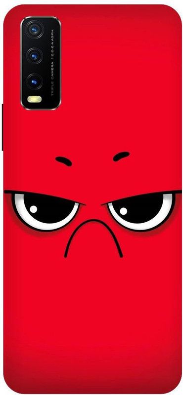 Zaplab Back Cover for Vivo Y20G, Vivo V2037, Angry Emoji Funny Cartoon Printed Back Cover  (Multicolor, Hard Case, Pack of: 1)