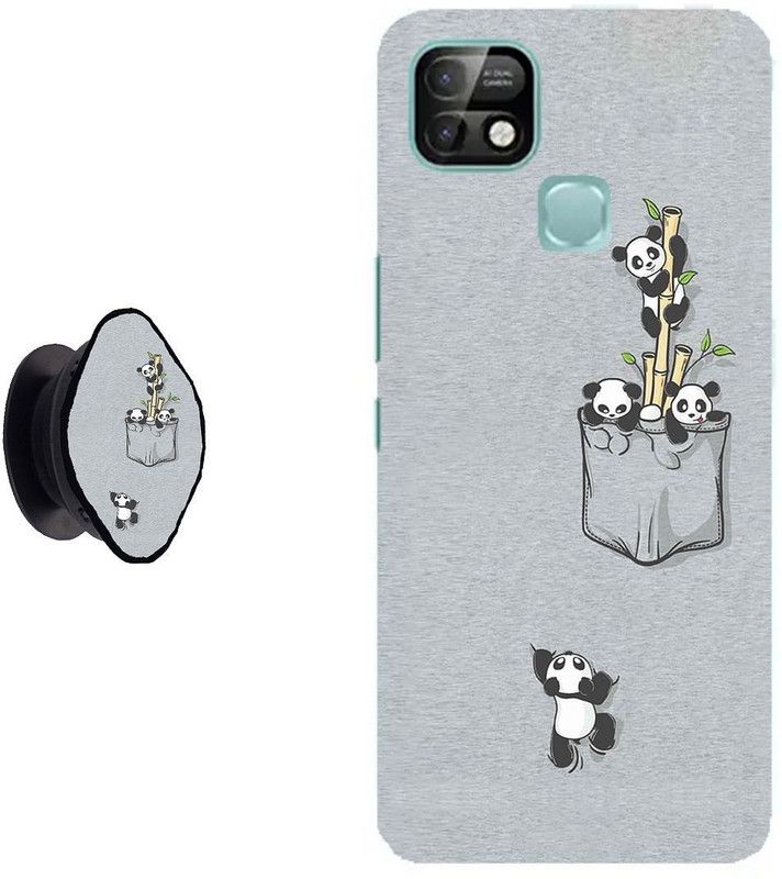 Hello Case Back Cover for Infinix Smart 5 Pro  (Grey, Cases with Holder, Pack of: 2)