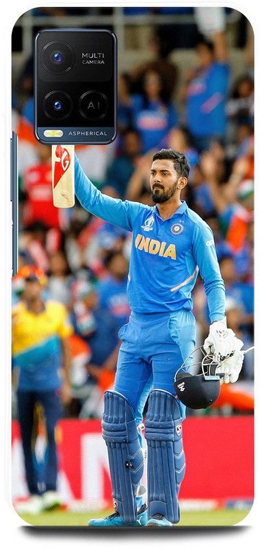 FIKORA Back Cover for Vivo Y33s, V2109, KL, RAHUL, LOKESH, RAHUL, CRICKETER  (Blue, Hard Case, Pack of: 1)
