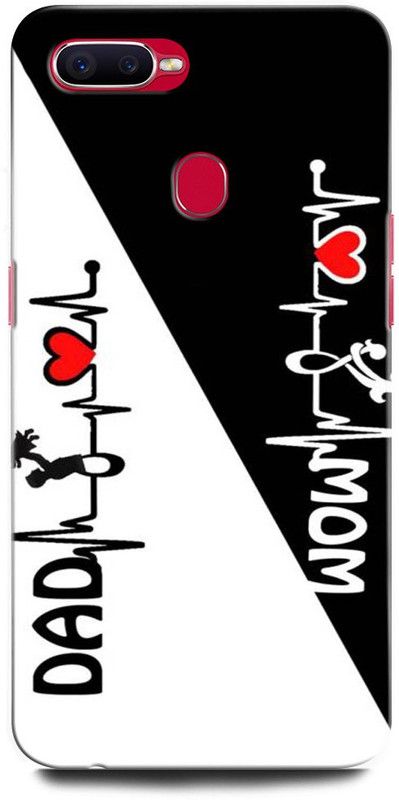 INTELLIZE Back Cover for OPPO F9 CPH1881 MOTHER, MAA, FATHER, LIFE LINE, I LOVE MY MOM DAD  (Multicolor, Hard Case, Pack of: 1)