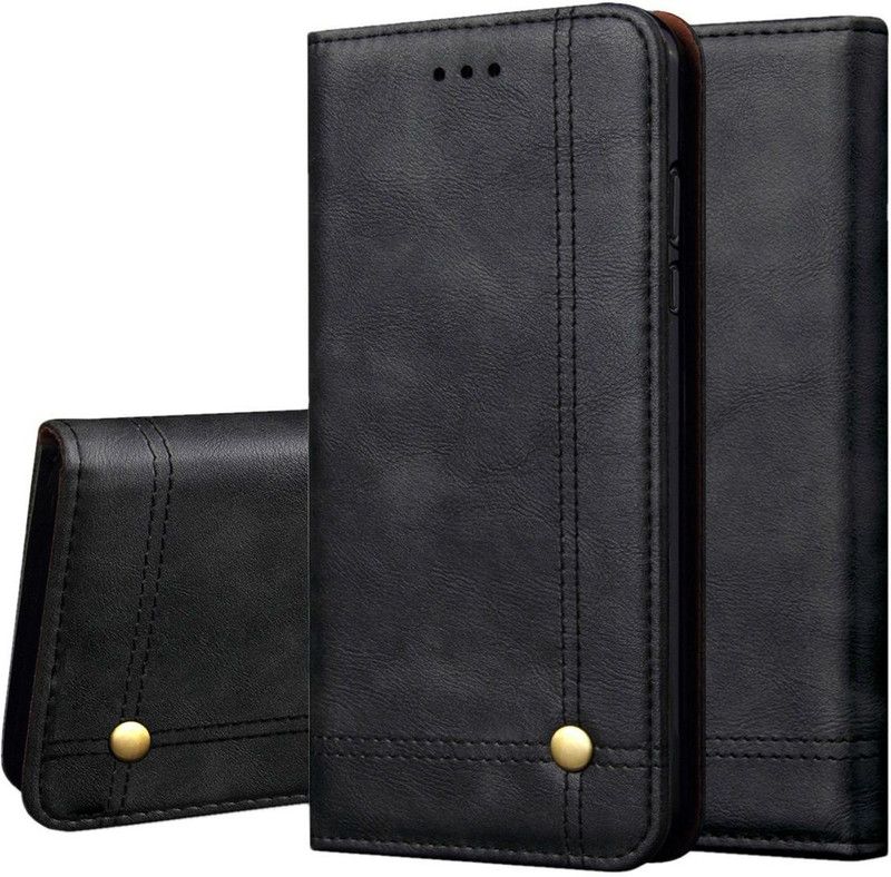 Shock Proof Book Cover for Samsung Galaxy A70  (Black, Magnetic Case, Pack of: 1)