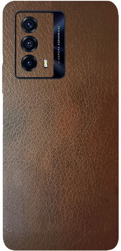 TJ CREATION Vivo iQOO Z5 Mobile Skin  (Ultra Super Brown Leather With High Matte Finish.)