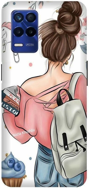 Bluvver Back Cover for Realme 8s 5G , RMX3381, Printed Beautiful Cool Girl Mobile Back Cover  (Multicolor, Hard Case, Pack of: 1)
