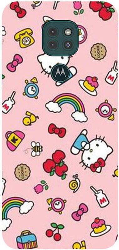 Skyhawk Back Cover for Motorola Moto G9 Hello kitty with Cake  (Multicolor, Waterproof, Silicon, Pack of: 1)