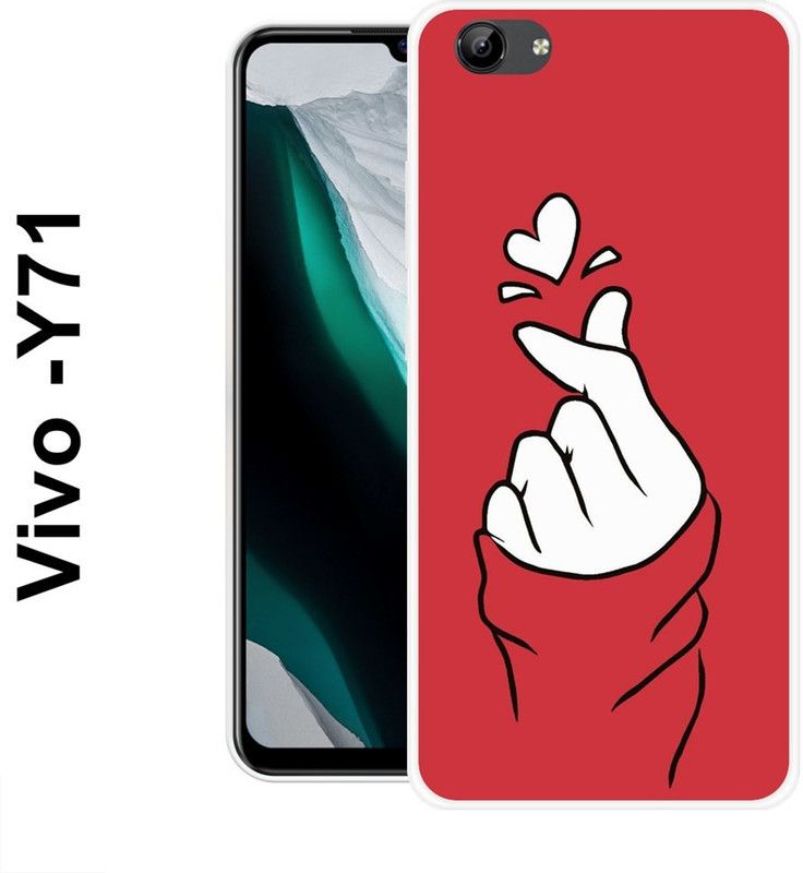 SHIVKUDI Back Cover for Vivo Y71, Vivo Y71i  (Red, White, Silicon)