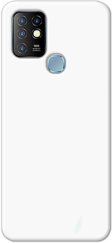 NDCOM Back Cover for Infinix Hot 10 Plain White Printed  (Multicolor, Hard Case, Pack of: 1)