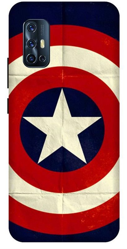 SSMORYA Back Cover for Vivo V17 Captain America Shieid Printed Back Cover  (Multicolor, Waterproof, Pack of: 1)