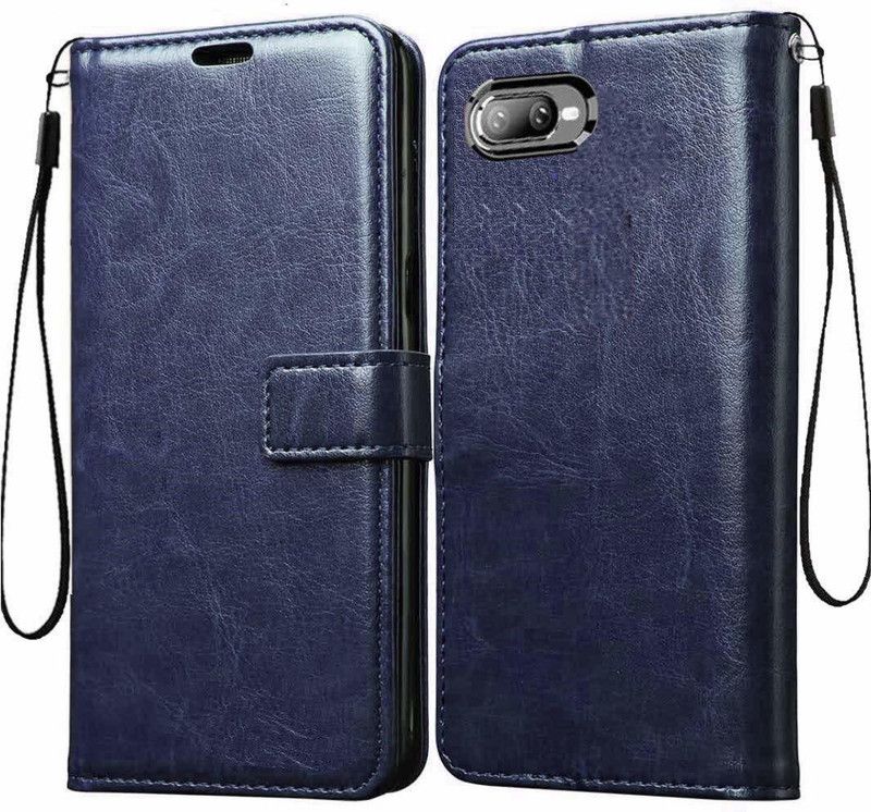 Slugabed Flip Cover for Oppo A3s, Realme C1  (Blue, Cases with Holder, Pack of: 1)