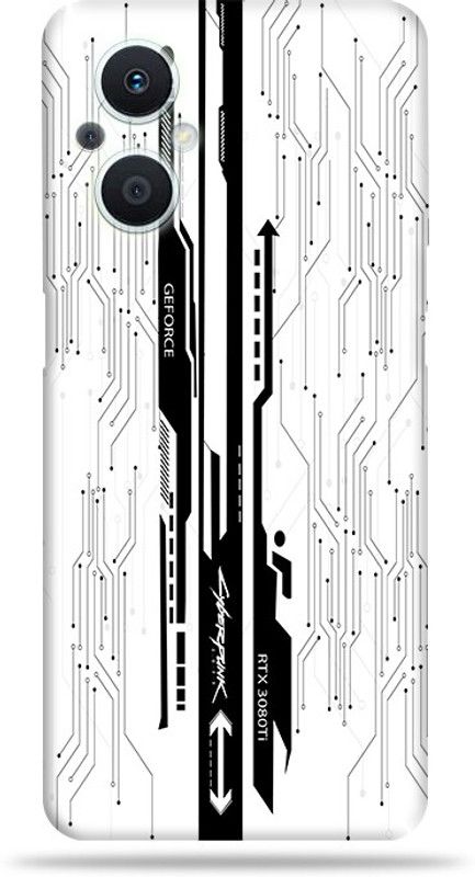 Gizmo Wraps Oppo F21 Pro 5g, White Cyberpunk Mobile Skin  (Multicolor)