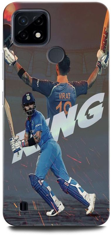 ORBIQE Back Cover for Realme C25Y RMX3265 VIRAT, KOHLI, INDIA, CAPTAIN, LEGEND, GOAT, RCB, IPL  (Multicolor, Hard Case, Pack of: 1)
