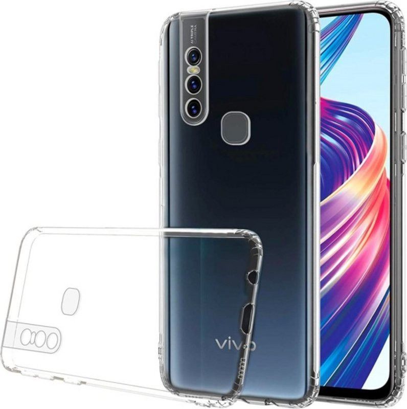 Skcase Front & Back Case for Vivo V15  (White, Camera Bump Protector, Pack of: 1)