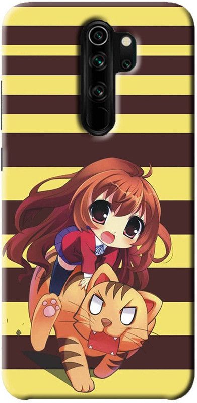 NDCOM Back Cover for Redmi 9 Prime Animated Cute Girl Cartoon Printed  (Multicolor, Hard Case, Pack of: 1)