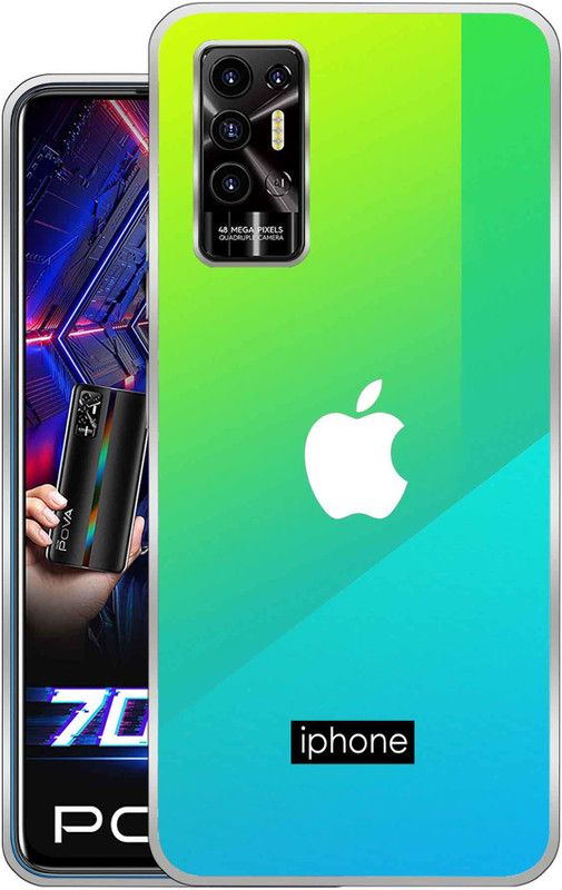 eBoggy Back Cover for Tecno Pova 2  (Multicolor, Dual Protection, Silicon, Pack of: 1)
