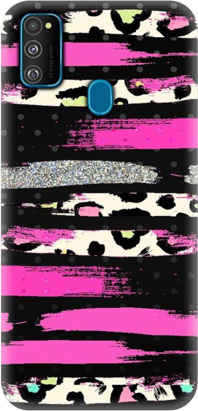 Smutty Back Cover for Samsung Galaxy M21, SM-M215F, SM-M215F/DS - Strokes Print  (Multicolor, Hard Case, Pack of: 1)