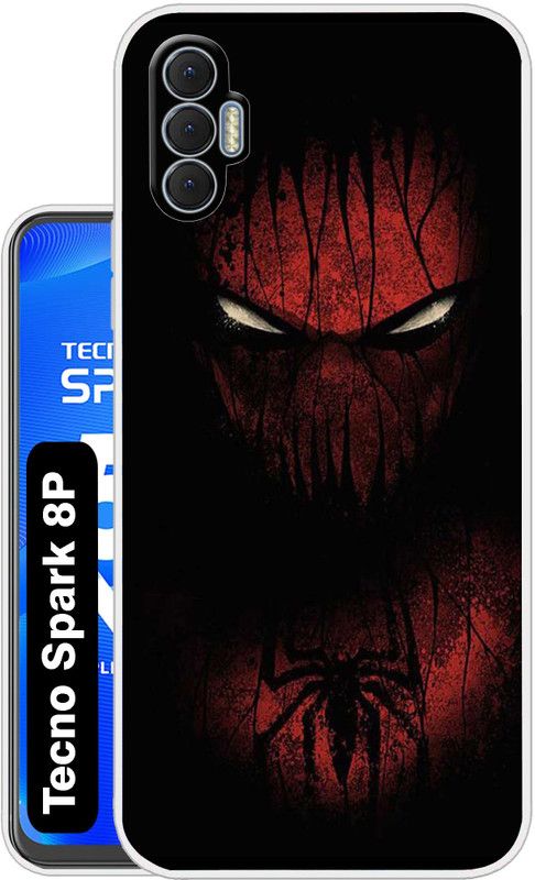 Case Club Back Cover for Tecno Spark 8P  (Black, Grip Case, Silicon, Pack of: 1)