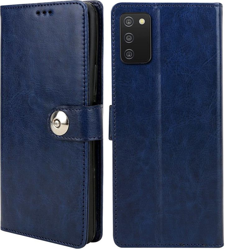 Winkel Flip Cover for Samsung Galaxy A03s  (Blue, Cases with Holder, Pack of: 1)