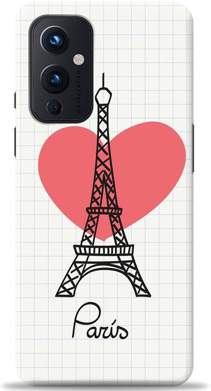 Loffar Back Cover for OnePlus 9  (Pink, White, Shock Proof, Pack of: 1)