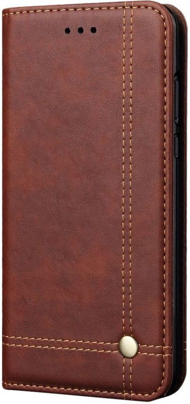 DOB Book Cover for Honor 10  (Brown, Magnetic Case)