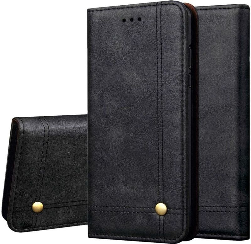 DOB Book Cover for Mi Redmi 6 pro  (Black, Magnetic Case, Pack of: 1)