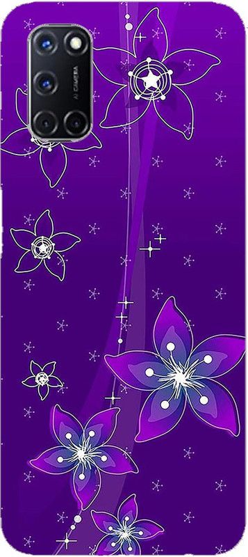 SmartNxt Back Cover for Oppo A16  (Purple, Flexible, Silicon)