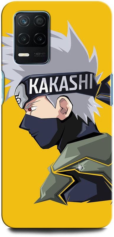 ORBIQE Back Cover for Realme 8 5G KAKASHI, NARUTO, ANIME, NEON, SUPERHERO, NINJA, BLACK  (Multicolor, Hard Case, Pack of: 1)