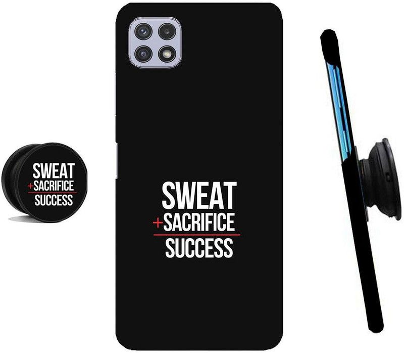 MY SWAG Back Cover for Samsung Galaxy F42 5G, Samsung Galaxy A22 5G  (Black, White, Cases with Holder)