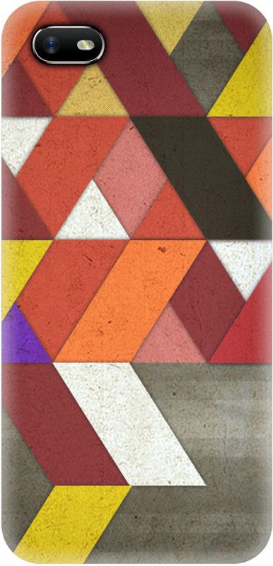 Smutty Back Cover for OPPO A1K, CPH1923 - Triangle Pattern Print  (Multicolor, Hard Case, Pack of: 1)