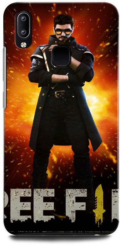 ORBIQE Back Cover for ViVO V9 Youth 1727 FREEFIRE, JUEGO, GUN, METAL, FIRE, BACKGROUND, GAME, ARMY  (Multicolor, Hard Case, Pack of: 1)