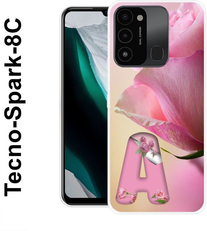 Sswastik Back Cover for Tecno Spark 8C  (Pink, Silicon)