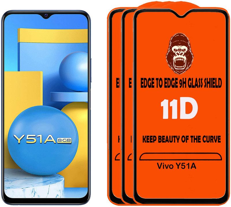 Unirock Tempered Glass Guard for Vivo Y51A  (Pack of 3)