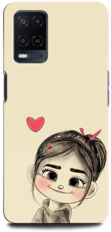 ORBIQE Back Cover for OPPO A54 2263 GIRL, WOMEN ARTWORK, ANIME, PRETTY, BEUTY, HEART, EYES  (Multicolor, Hard Case, Pack of: 1)