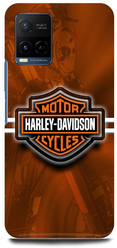 play fast Back Cover for Vivo Y33s, V2109 HARLEY, DEVIDSON, MOTOR, CYCLE  (Brown, Hard Case, Pack of: 1)