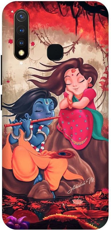 SSMORYA Back Cover for Vivo U20 (Radha Krisna ) Printed Back Cover  (Multicolor, Waterproof, Pack of: 1)