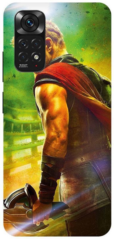 THE NARAYANA COLLECTIONS Back Cover for REDMI NOTE 11-THOR,LOVE AND THANDAR,RAGNAROK,AVENGERS  (Multicolor, Hard Case, Pack of: 1)