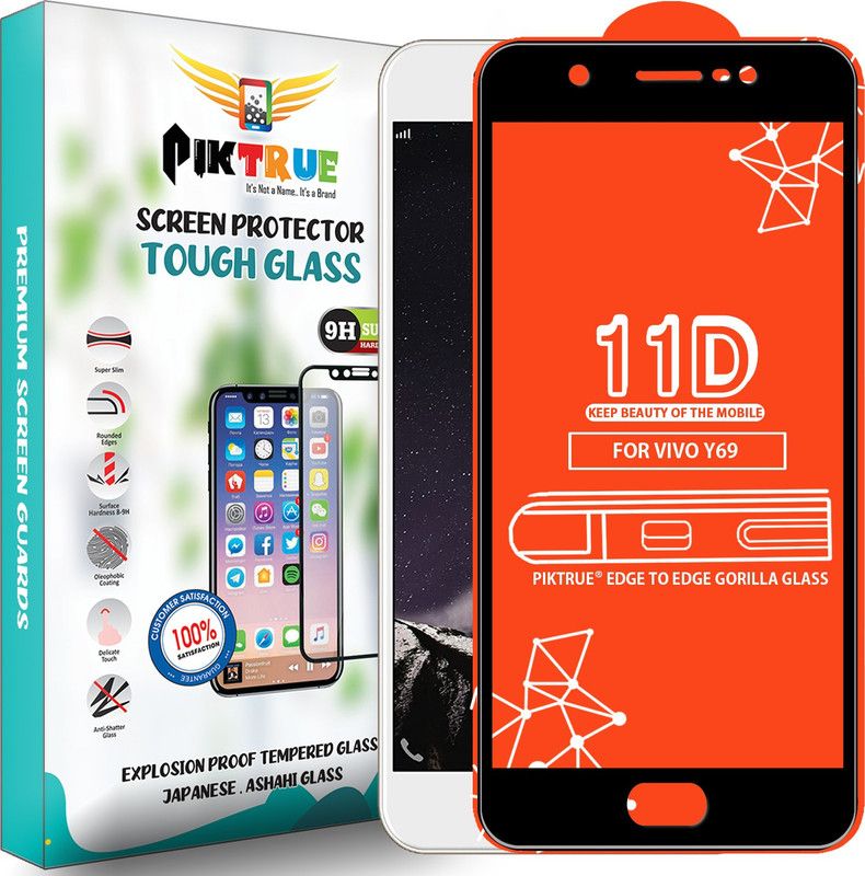 PikTrue Edge To Edge Tempered Glass for VIVO Y69  (Pack of 1)