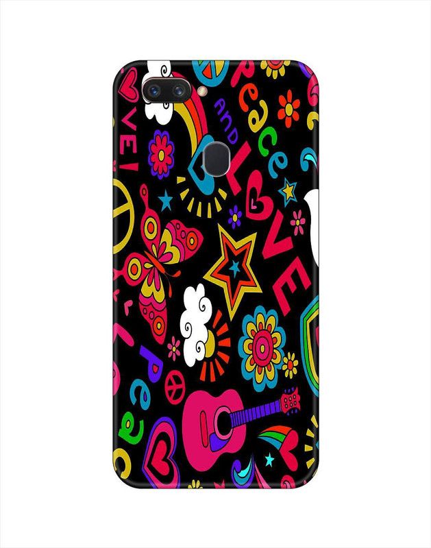 Smutty Back Cover for OPPO F9 Pro, CPH1823, CPH1881, CPH1825 - Love Graffiti Print  (Multicolor, Hard Case, Pack of: 1)
