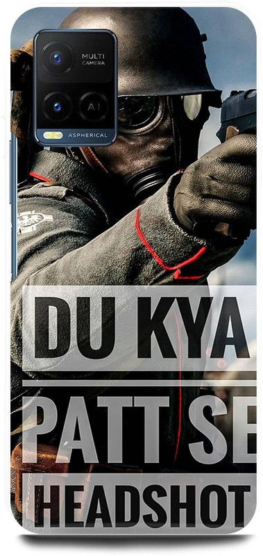 play fast Back Cover for Vivo Y33s, V2109 PUBG, GAME, MOBILE, GAME  (Grey, Hard Case)