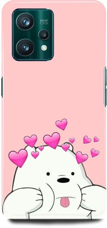 play fast Back Cover for Realme 9 Pro Plus 5G TEDDY, BEER, LOVE, CUTE, BEER  (Pink, Hard Case, Pack of: 1)