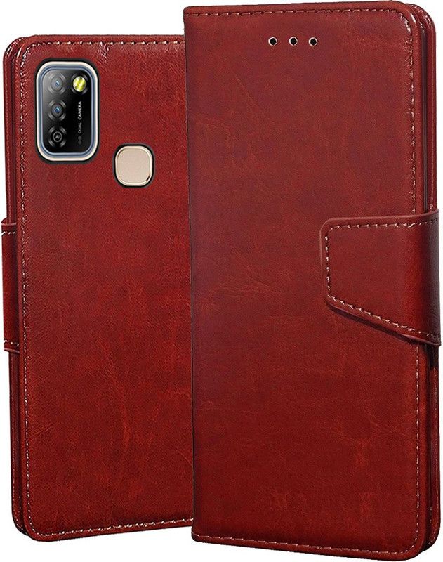 Unistuff Back Cover for Infinix Smart 5A  (Brown, Dual Protection, Pack of: 1)