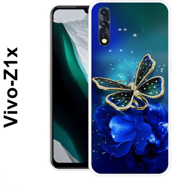 SUPER CASE Back Cover for Vivo Z1x, Vivo S1  (Blue, Gold, Grip Case, Silicon)